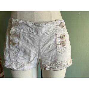 Express Womens Size 2 Beige Casual Linen Shorts